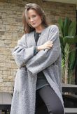 Norbury Japanese Duster Coat Grey Marl /10=